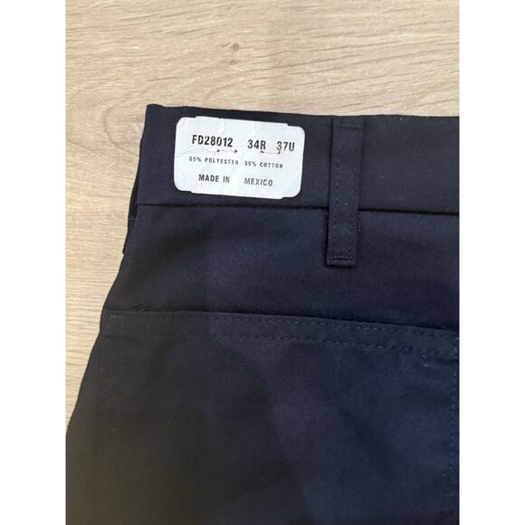 FedEx Work Pants Mens Blue 34R Unhemmed Reflective Cargo Stan Herman Imagewear - Picture 5 of 6
